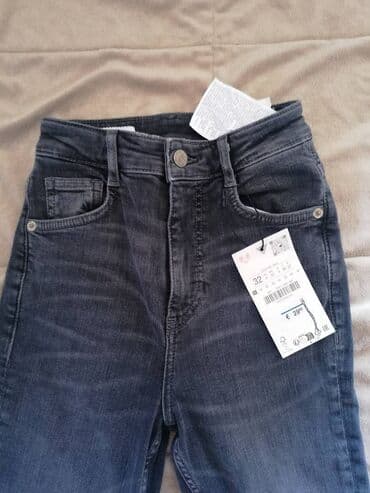 nike tech fleece m: Farmerke zara skinny sculpt nove, imaju elastina visok struk, sive i — 18