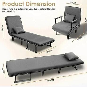 stilska vitrina: Fotelja na razvlacenje Fotelja 3u1 Stolica Fotelja Krevet Sklopiva — 2