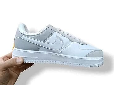 calvin klein patike bele: Nike Air Force 1 Low – bele patike sa sivim panelima i narandžastim — 4