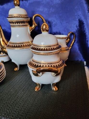 metalac solje za kafu cene: Servis vintaz za kafu porcelanski. Servis za kafu,perfektan pozlata — 14
