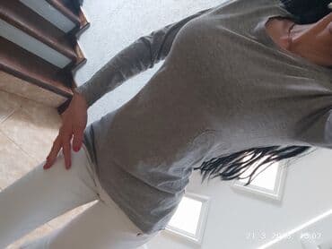 Majice dugačkih rukava: Basic bluza siva s — 2
