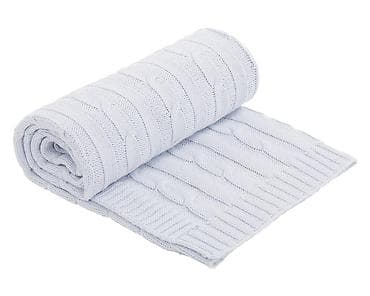 prekrivaci za garniture i stolice: KikkaBoo Pleteno baby ćebence 75x100 Light Blue - Šifra proizvoda — 1