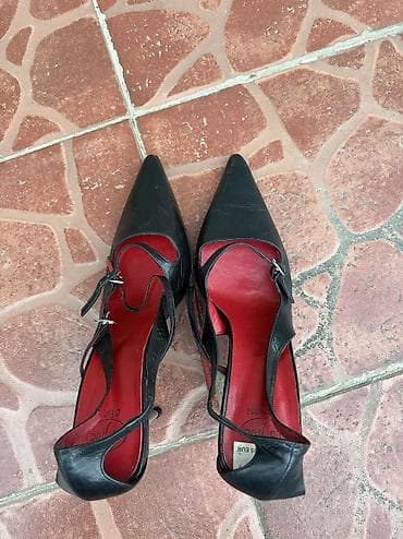 lee cooper novi sad: Elegantne crne "slingback" štikle belgijskog brenda La Fille d’Ernest — 1