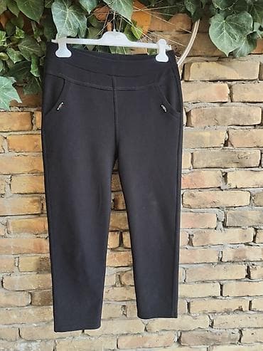 dva mammut: Crne ženske pantalone/helanke – veličina XXL - Model sa širokim — 2