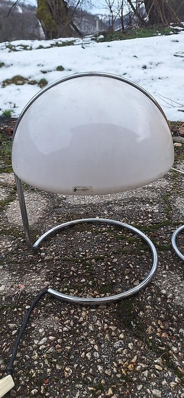 Antique Furniture: Stočna/lampa za sto 4 zute i bela– retro dizajn - Tip: električna — 3