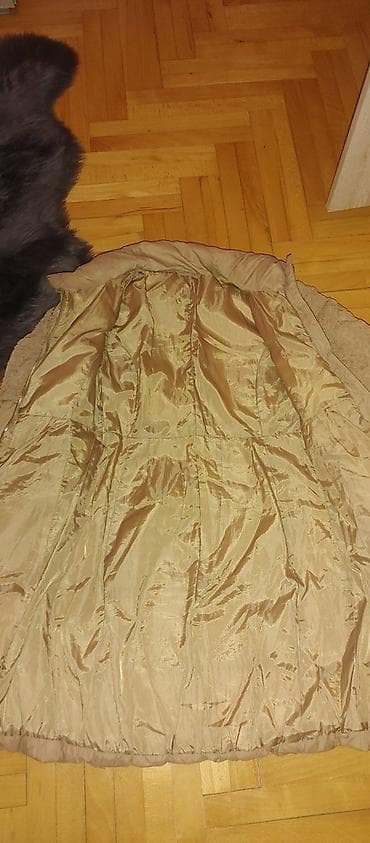 dzemper sa srcima: Ženska zimska jakna/kaput, bež/šampanj ton. - Model duže dužine — 3