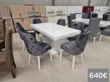 Trpezarijski set – sto sa 6 stolica - Moderan pravougaoni sto sa