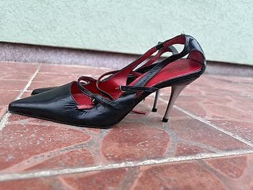 lee cooper novi sad: Elegantne crne "slingback" štikle belgijskog brenda La Fille d’Ernest — 2