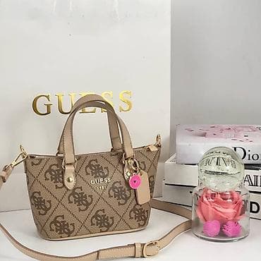 italijanske torbe: Mini torba Guess 1981 – monogram platno - Model: mini tote/crossbody — 5