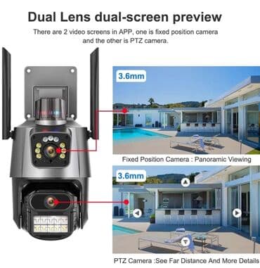 čaša za nutribullet: Ip kamera PTZ kamera sa 2 sociva i sirenom 4k 8x zoom Kamera za — 1