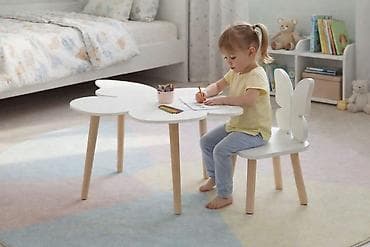 Dečiji set sto i stolica – leptir dizajn Ik - Set sadrži: 1 sto i 1 — 1