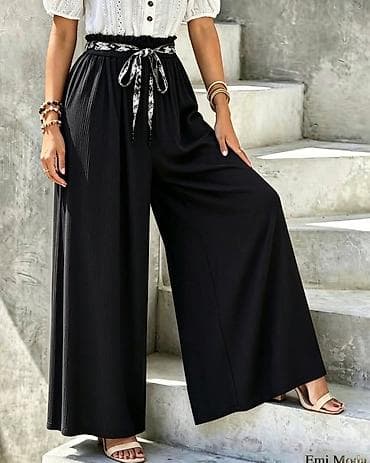 top s perjem: Pantaline siroka nogavica sa marama — 1
