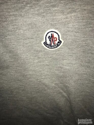 air force sive: Short sleeves T-shirt, L, Moncler, color - Grey, Cotton — 2