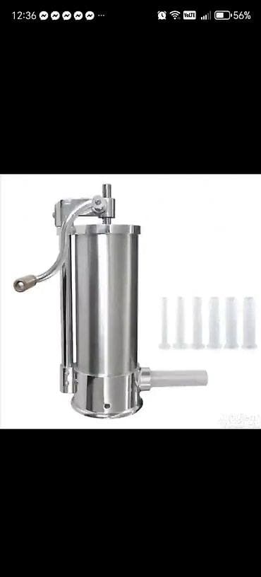 aparat za giros: Ručno punilo za kobasice – vertikalni model od nerđajućeg čelika - — 1