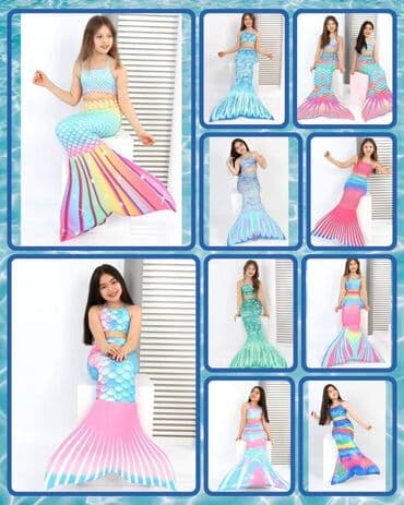 kabanice za devojcice: 🧜🏼‍♀️ Sirena trodelni kupaći kostimi 🥰 Veličine od 2 do 14 godina — 2