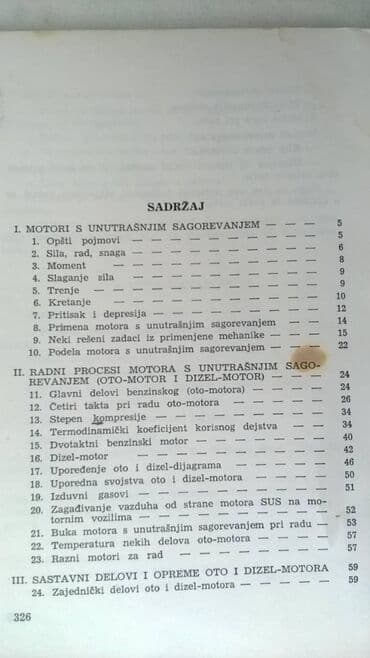 bacač diska: Tehnicka knjiga: Motori s unutrasnjim sagorevanjem 1978. god. 328 — 3