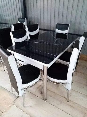 stolovi sa staklom: AKCIJAAA STO I 6 STOLICA 300EUR Roba iz uvoza. Atraktivni dezeni — 6