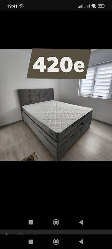 Stolice: Boxspring bračni kreveti sa tapaciranim uzglavljem - Tip: boxspring — 4