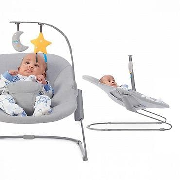 KINDERKRAFT STOLICA ZA LJULJANJE CALMEE GREY Minimalistička