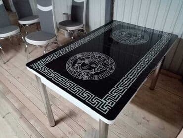 idea sto i stolice: Sto - 80cm Metal noge Ploca univer Staklo 4mm stolica - metal - eko — 25