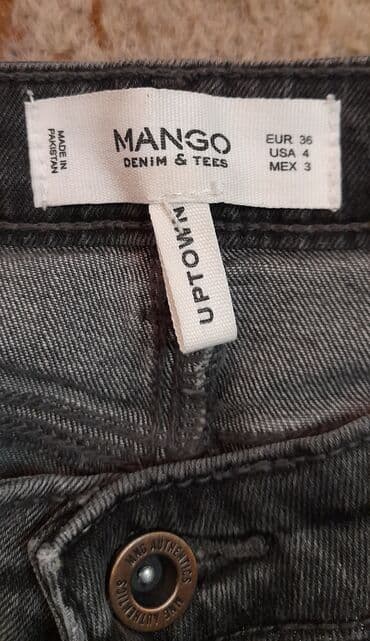 naocare u obliku srca: Mango farke Prelepe tamno sive Mango Uptown farmerke Obucene jednom — 4
