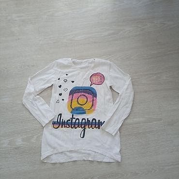 top ispod sakoa: Dečija majica sa dugim rukavima – Instagram motiv - Boja: bela - — 2