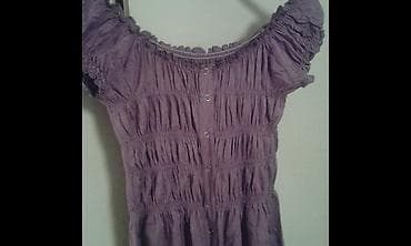 Ljubicasta pamucna bluza lagana,ljubicasta,sa stepovima i