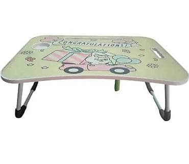 tien patike crne: Sklopivi prenosivi stočić za krilo/krevet – dečiji motivi - — 1