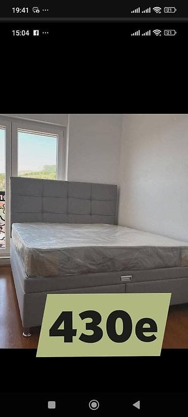 Stolice: Boxspring bračni kreveti sa tapaciranim uzglavljem - Tip: boxspring — 7