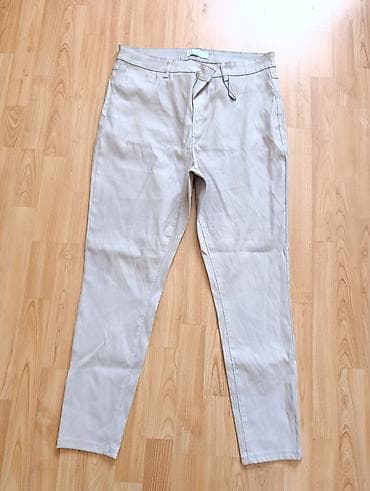 Pantalone – svetlosiva/bež nijansa - Klasican, ravan kroj sa suženim