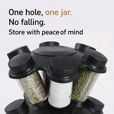 Rotacioni stalak za začine sa 12 bočica Unesite red, preglednost i — 4