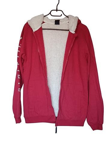 Majice: Crvena dukserica s kapuljačom – Bouhaus, veličina 16 - Model: zip — 1