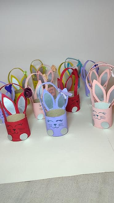 Ironing Boards: Uskršnje mini korpice “zečići” – ručno rađene - Dekorativne korpice u — 6
