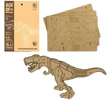 3D drvena slagalica T‑rex – edukativni model od 50 delova Istražite