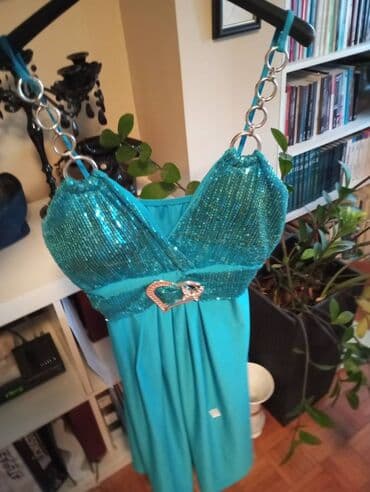 Headgear: One size, color - Light blue, Evening, With the straps — 5