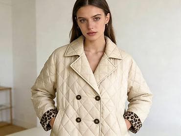 tn jakna: 💫Ženska prošivena jakna/kaput sa reverima i dvorednim kopčanjem. ✅3900 — 3