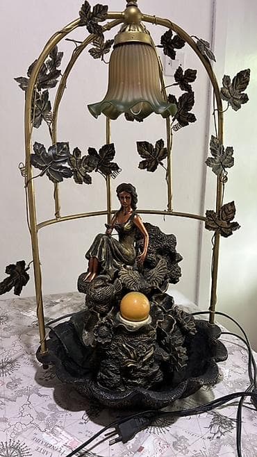 polovne komode: Dekorativna električna fontana/lampsa sa figurom nimfe - Kombinacija — 1