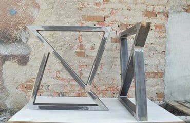 tabure sa prostorom za odlaganje: Noge za sto 008 Dimenzija 70x72cm Materijal : Metalna cev 60x40 — 1