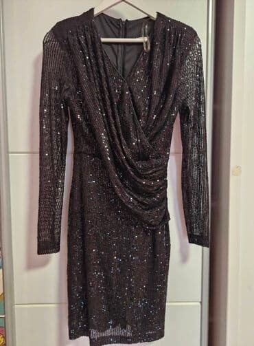 Women's Clothing: M, color - Black, Cocktail, Long sleeves — 1