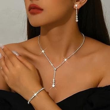 nakit s kristali: Svečani set nakita sa kristalima – više delova - Komplet se sastoji — 7