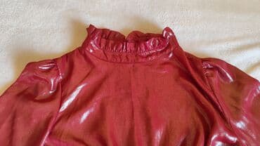 zenske tunike zara: 9Fashion Woman, L, Saten, Jednobojni, bоја - Bordo — 4