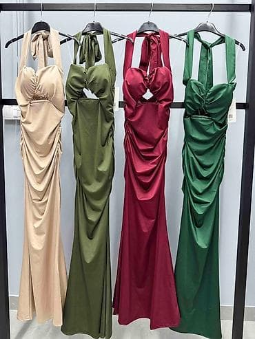 💫Elegantna duga haljina sa ukrštenim bretelama oko vrata i atraktivnim — 4