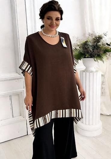 boho tunike: ✅Ženska tunika širokog kroja sa dekorativnim porubom
✅1700 din — 5