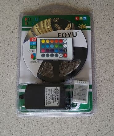televizori 32 inca: RGB led traka 5050, 5m Paket sadrzi: 5m led trake, daljinski, IR — 5
