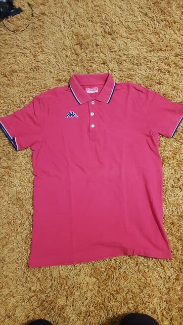 original tech fleece etiketa: Short sleeves T-shirt, L, Kappa, color - Pink, Cotton — 1