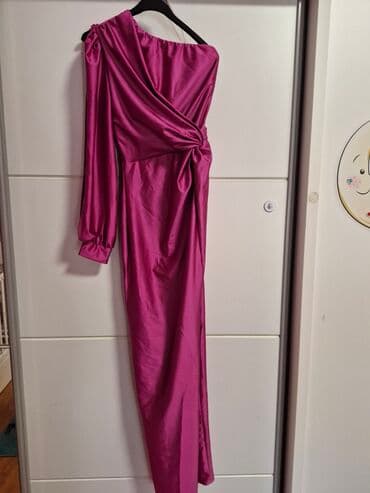 Women's Clothing: M, color - Pink, Cocktail, Long sleeves — 1