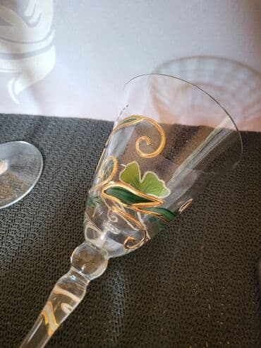 swarovski case za vino cena: Case za vino,rucno oslikane,kristalno staklo iz 80ih.god. Case rucno — 8