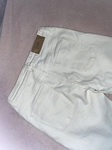 velicine pantalona: ZARA ženske farmerke – model Skinny/Ankle - Boja: bela (off‑white) - — 4
