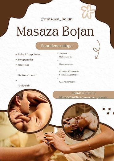 Reklamiranje, štampanje: Masaza Bojan – profesionalne masaže po vašem izboru Usluge: - Relax i — 3
