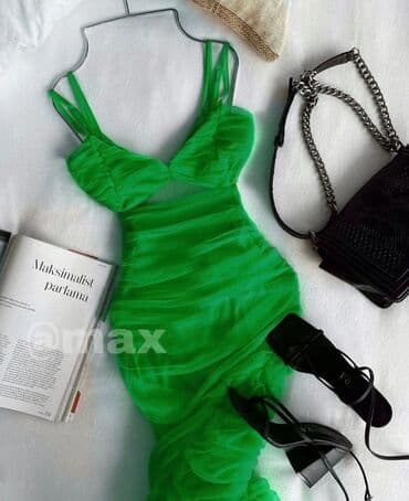 zara haljinica: New’AFRILUX EDEN’Dress Velicine:S M L Boje:( Zara Green) i Pink — 1